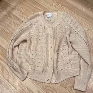 Little Moon Cream Cable Knit Cardigan